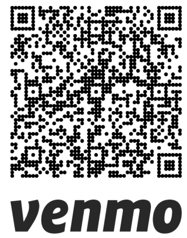 Click or scan to give via Venmo.
